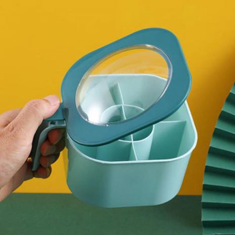 Green Spice Jars With Lids And Spoons Kitchen Seasoning Storage Container Organizer - Image 5